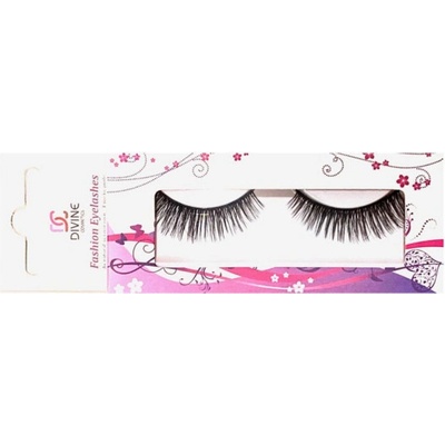 DIVINE cosmetics EL4 Umelé riasy s 1 g priehľadným lepidlom