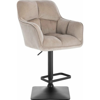 LuxuryForm Design Amalfi Velur na čiernej hranatej podstave latte