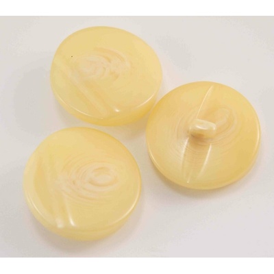 Gombík so spodným prišitím - lomený - smotanový melír - priemer 2,8 cm