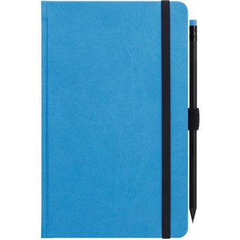 Notes s tužkou modrý