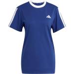 adidas Дамска тениска Adidas Essentials 3 Stripe T-Shirt Womens - Navy/White