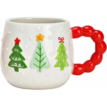 WURM Керамична коледна чаша с елхи 415мл, 14х10х9см (2124)