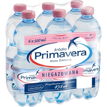 Primavera Neperlivá pramenitá voda 6 x 0,5 l