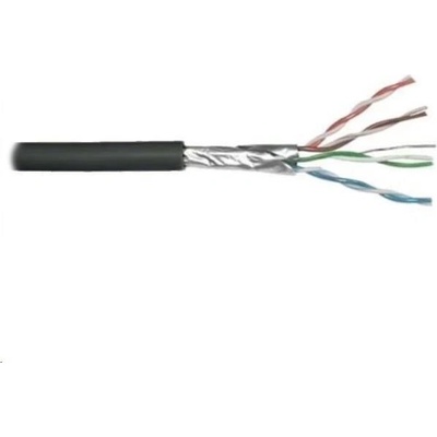 PlanetElite KAB-FTP6--PE FTP, Cat6, drát, venkovní PE, Dca, cívka, 305m, černý