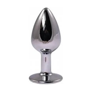 Fantasy by Cottelli Silver Large Butt Plug with Red Diamond