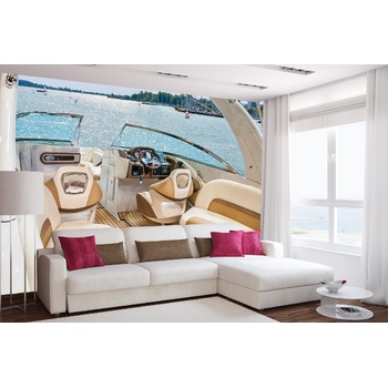DIMEX ART s. r. o Самозалепваща се флизелинова фототапета интериор на луксозна яхта 375 x 250 см