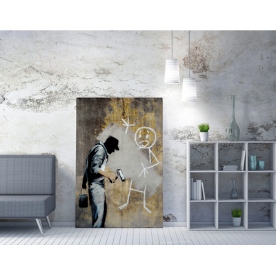ASIR Obraz na plátně (50 x 70) Banksy Street Art – natěrač
