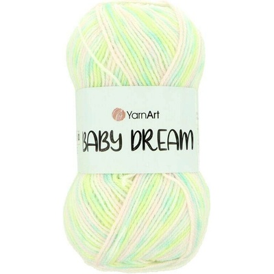 Yarnart Baby Dream 5242 žlutě zeleno růžová