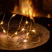 DECOLED LED dekoratívna reťaz na batérie kvapôčky, teplá biela, 5 m