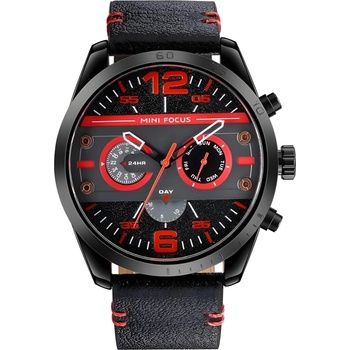 MINI FOCUS Часовник Mini Focus FO-23859 - Черен / Червен KP23859 (FO-23859)
