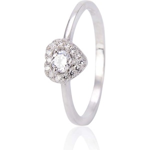 Silenti Jewelry Сребърен пръстен "Капка любов" - 5 - 49мм (15.6мм диам. )