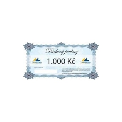 Dárkový poukaz T.S.BOHEMIA 1000 Kč TSB1000