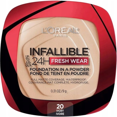 L'Oréal Paris Make-up v pudru Infaillible 24H Fresh Wear Foundation in a Powder 20 Ivory 9 g