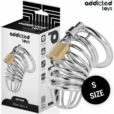 Метална пенис клетка с катинар и ключове, размер S - Iron Cell Cage (D-242969)