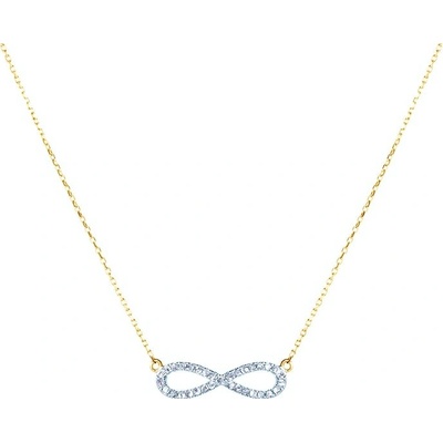 Savicki Náhrdelník s príveskom Infinity zlatý diamanty SAVN03641 Y C