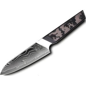 HARAHU Дамаски кухненски нож TA-37578 - Bunka / Черен / Сив KP37578