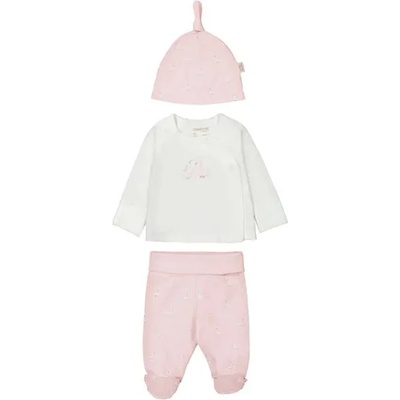 Mayoral Сет ританки розов цвят, бяла блуза и розова шапка за новородено момиче Mayoral