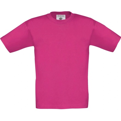 B&C dětské tričko Exact 150 kids t shirt fuchsia red