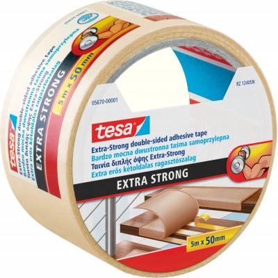 Tesa Páska Extra STRONG Permanent fóliová 50 mm x 5 m biela