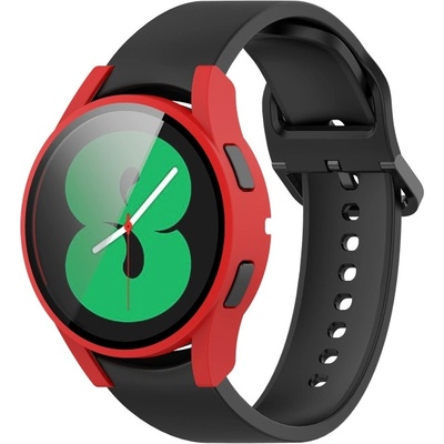 VSETKONAMOBIL Ochranný kryt s tvrdeným sklom pre Samsung Galaxy Watch 4 44mm červený 34743