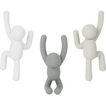 Umbra hk ltd (Канада) Комплект от 3 броя закачалки за стена umbra buddy - 3 цвята (umbra 318165-023)