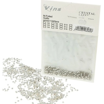 Číre kamienky na zdobenie crystal SS3 1440 ks
