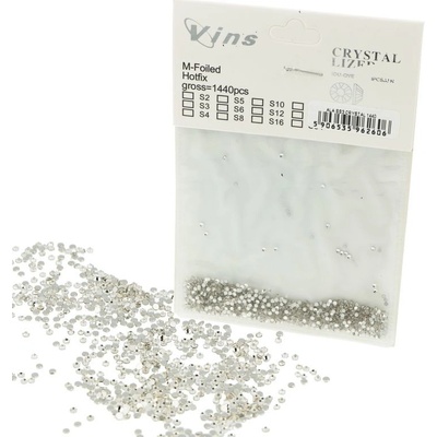 Číre kamienky na zdobenie crystal SS3 1440 ks