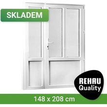 SKLADOVÁ-OKNA REHAU Smartline+ Bílá 148 x 208 cm pravé