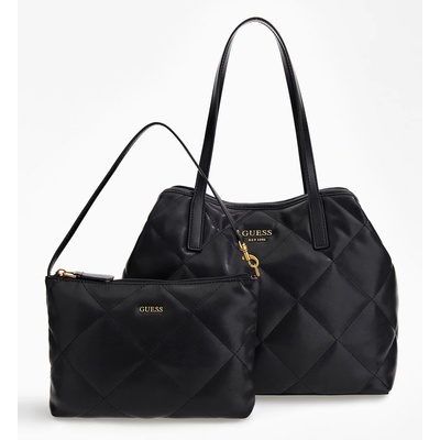 Guess kabelka Vikky Quilted shopper WHQQ6995240 Black čierna