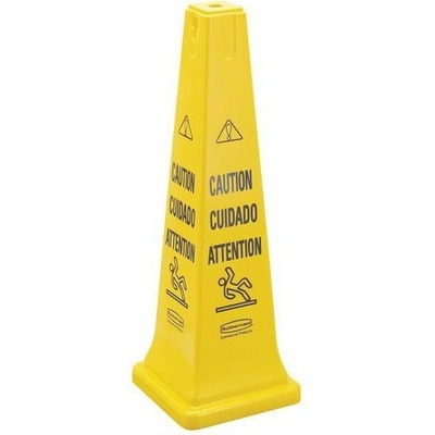Rubbermaid Vícejazyčný bezpečnostní kužel 91,4 cm žlutý