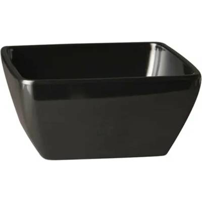 HENDI Kvádrová miska z černého melaminu 250x250 mm 566497