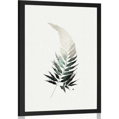 Plakát minimalistický list kapradiny - 60x90 no frame