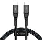 Tech-Protect ub11t ultraboost type-c cable pd 240w / qc3.0 100cm black (5906302353125)