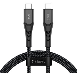 Tech-Protect ub11t ultraboost type-c cable pd 240w / qc3.0 100cm black (5906302353125)