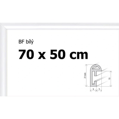 BFHM Plastový rám na puzzle 70x50cm biely