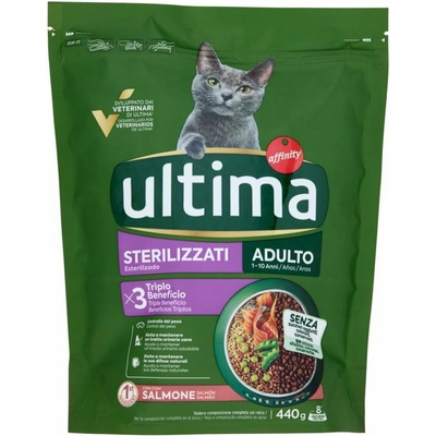 Ultima vyvážené krmivo s lososom pre sterilizované mačky 440 g