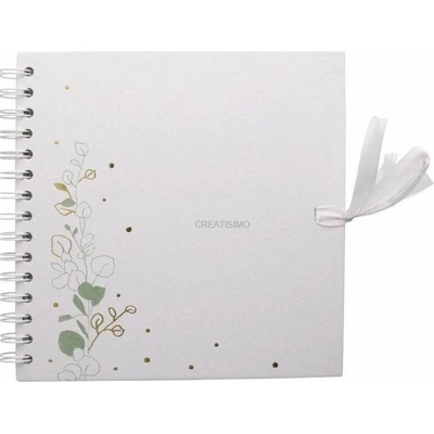Album na scrapbooking Botanic 20,3x20,3, biely so stuhou, 60 strán