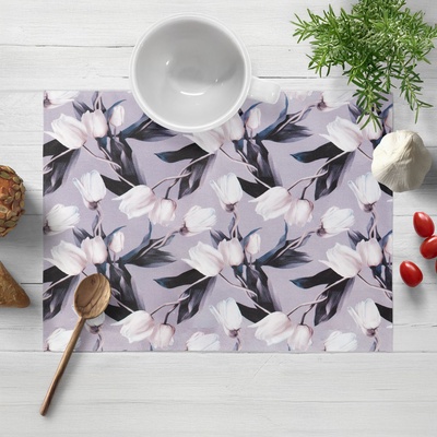 Biante prostírání PML-034 Bílé tulipány na šedém 30x40cm