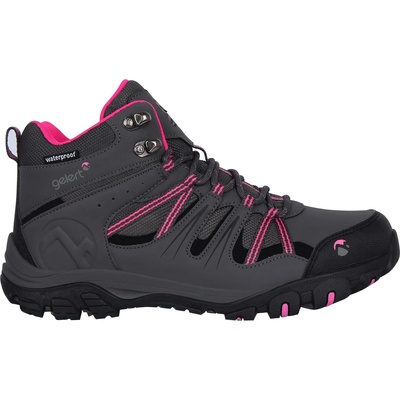 Gelert Юношески боти Gelert Horizon Mid Waterproof Juniors Walking Boots - Charcoal/Pink