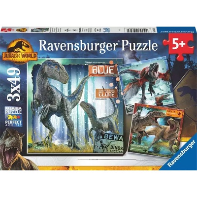 RAVENSBURGER Jurský svet Nadvláda 3x49 dielov