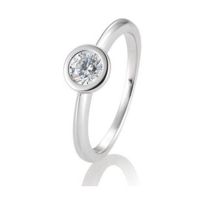 Sofia Diamonds prsteň z bieleho zlata s diamantom BE41 85133 6