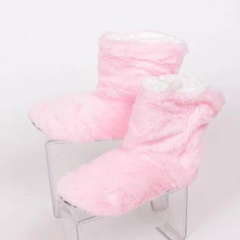 Image 1 of Дамски домашни пантофи-боти в розово