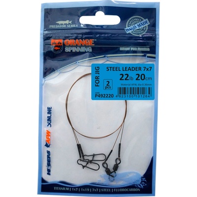 Life Orange ocelové lanko 25cm 10kg 2ks