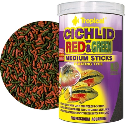 Tropical Cichlid Red and Green Medium Sticks 1 l