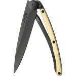 DEEJO 1gm010 gold black / Ултралеко джобно ножче с позлатена дръжка (1gm010)