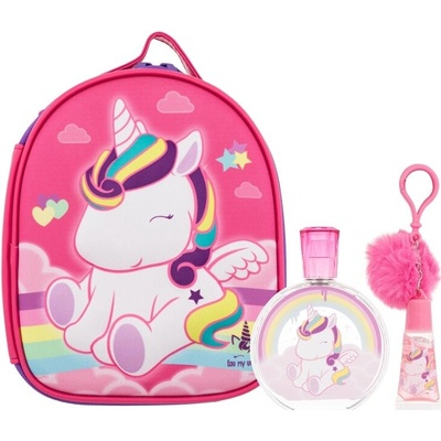 Eau My Unicorn EDT 100 ml + lesk na rty 7 ml + přívěšek na klíče + kosmetická taštička dárková sada