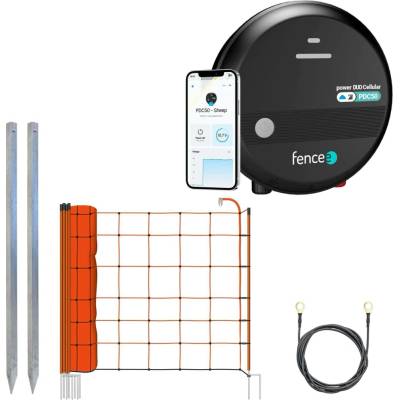 fencee Sada pro elektrický ohradník se sítí pro ovce a kozy – LTE zdroj DUO PDC50 – síť 50m