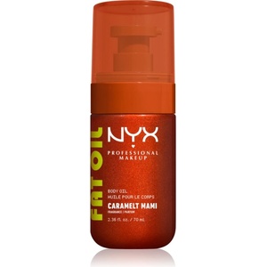 NYX Professional Makeup Fat Oil Body подхранващо масло за тяло придаващ хидратация и блясък с аромат Caramelt Mami 70ml
