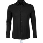 Neoblu 3198 BALTHAZAR MEN / Мъжка риза с дълъг ръкав - наситено черна XL (243198n1104)