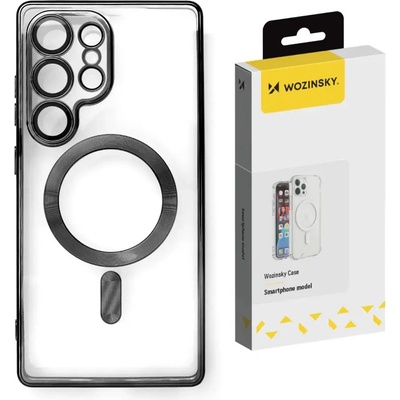 Wozinsky Electroplated Case with Magsafe за Samsung Galaxy S25+ - черен (5907769370328)